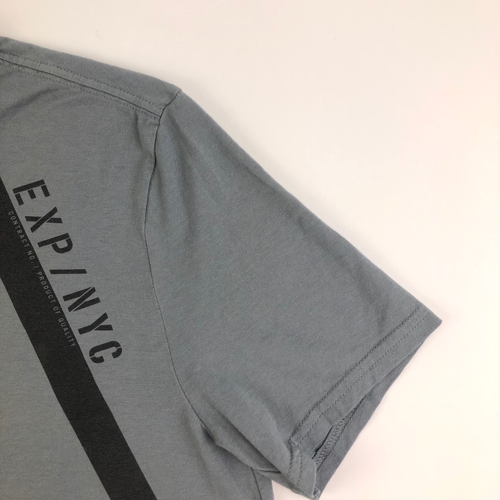 Express Grey Nyc Triangle Reflective Graphic Tee - image 6